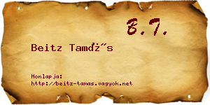 Beitz Tamás névjegykártya